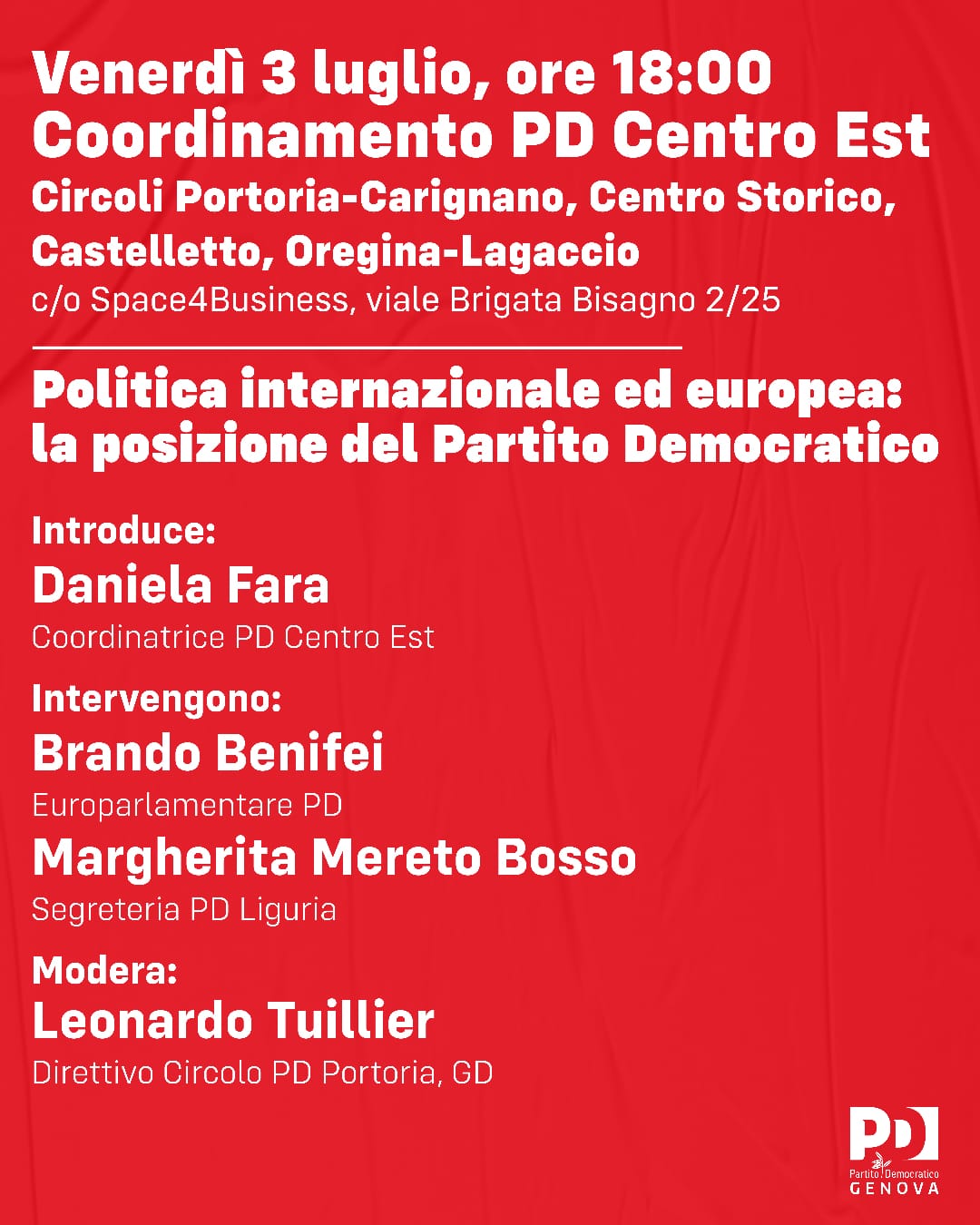 Politica internazionale ed europea: la posizione del Partito Democratico.